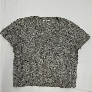 Madewell Marbled grey pocket tee sweater
